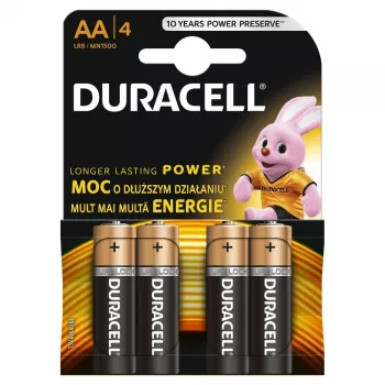 Duracell Plus AA/LR6 baterie alkaliczne, 4 szt.