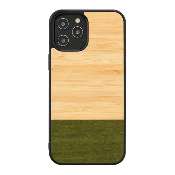 Etui ochronne na telefon Man and Wood dla iPhone 12 / 12 Pro — bambusowy las czarny