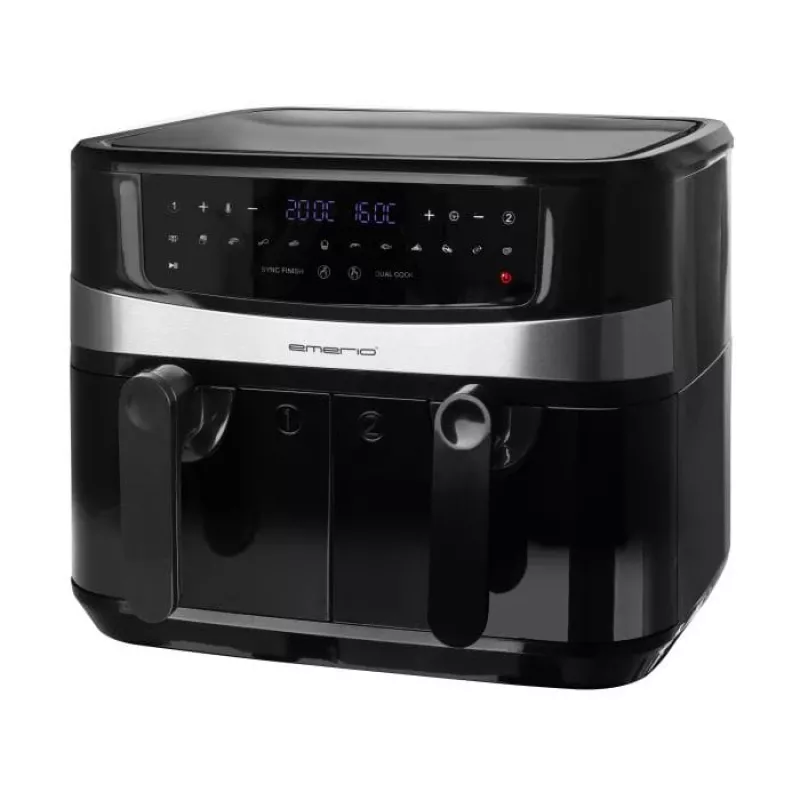 Frytkownica beztłuszczowa Emerio AF-126672.4 9 l podwójna 2400 W czarna