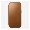 Etui z klapką Nomad Modern Leather Folio do iPhone 17 Pro, skóra + aluminium, 6,3 cala (16 cm), Tan, 3 kieszenie na karty