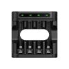Ładowarka do akumulatorów XTAR 4-kanałowa do AA/AAA (Li-ion, NiMH) USB-C, wskaźniki LED, czarna