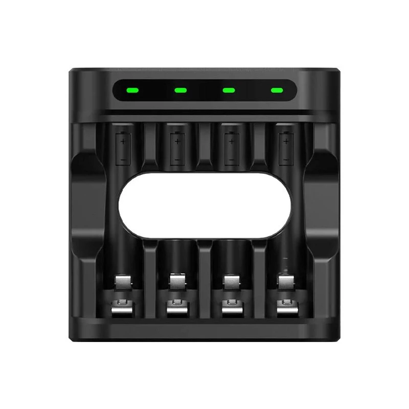 Ładowarka do akumulatorów XTAR 4-kanałowa do AA/AAA (Li-ion, NiMH) USB-C, wskaźniki LED, czarna