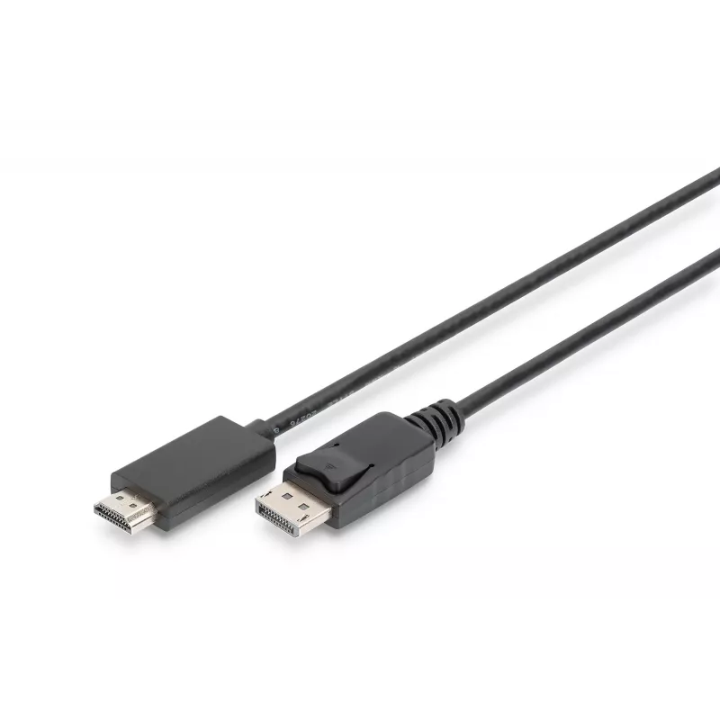 Kabel adapterowy DisplayPort 1.2 z blokadą 4K 60Hz UHD Typ DP/HDMI A M/M czarny 2 m