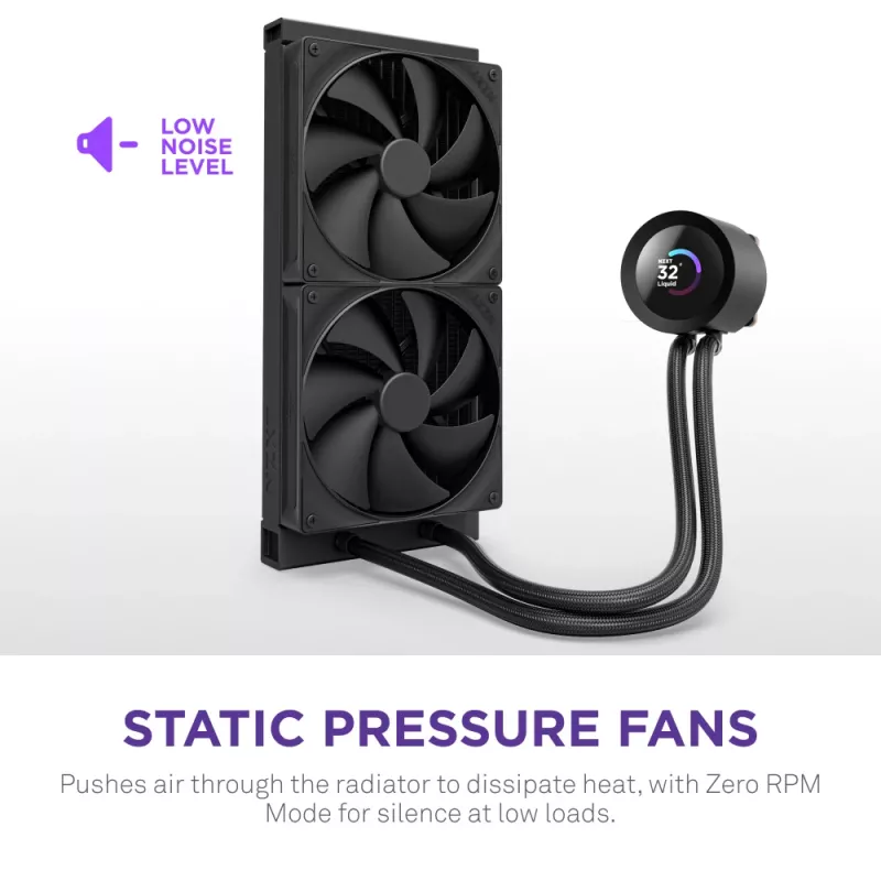 Chłodzenie cieczą All-in-one NZXT Kraken Plus 280 14 cm czarne