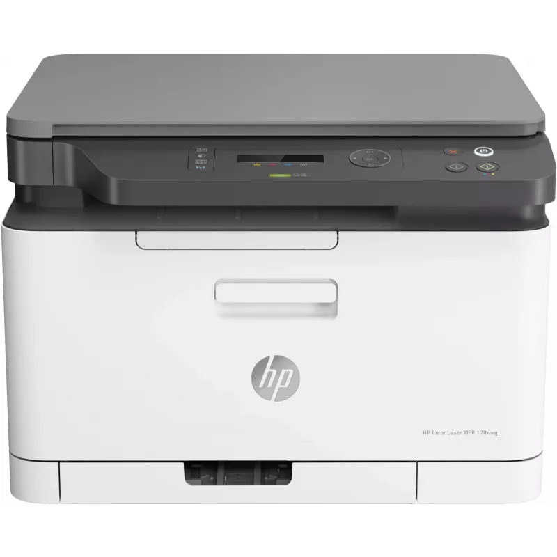 Wielofunkcyjna drukarka laserowa HP Color Laser MFP 178nw — Druk kolorowy, A4, 18 str./min (czarno-biały), Wi‑Fi, Ethernet, skanowanie dupleksowe