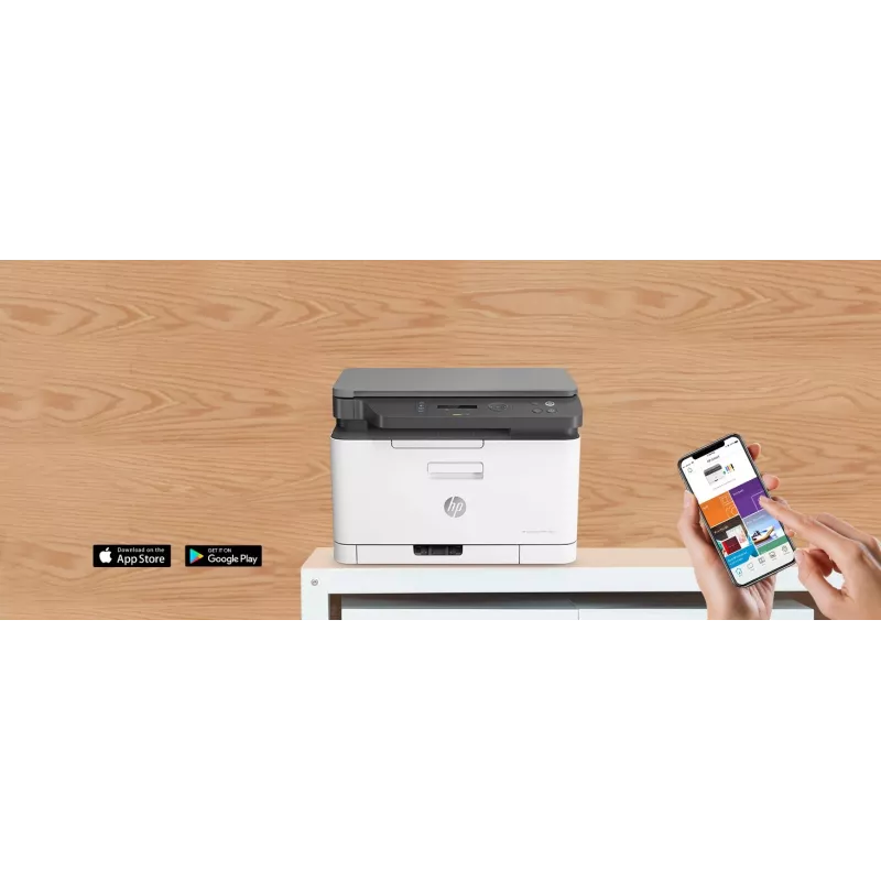 Wielofunkcyjna drukarka laserowa HP Color Laser MFP 178nw — Druk kolorowy, A4, 18 str./min (czarno-biały), Wi‑Fi, Ethernet, skanowanie dupleksowe