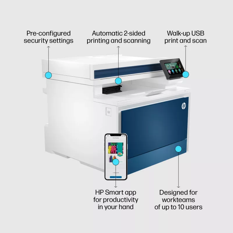 Wielofunkcyjna drukarka HP Color LaserJet Pro MFP 4302fdn, kolorowy laser
