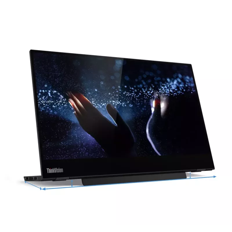 Monitor komputerowy Lenovo ThinkVision M14t 35,6 cm (14 cali) 1920 x 1080 pikseli Full HD LED Dotykowy Czarny