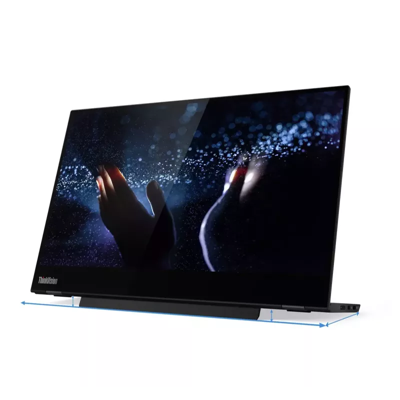 Monitor komputerowy Lenovo ThinkVision M14t 35,6 cm (14 cali) 1920 x 1080 pikseli Full HD LED Dotykowy Czarny
