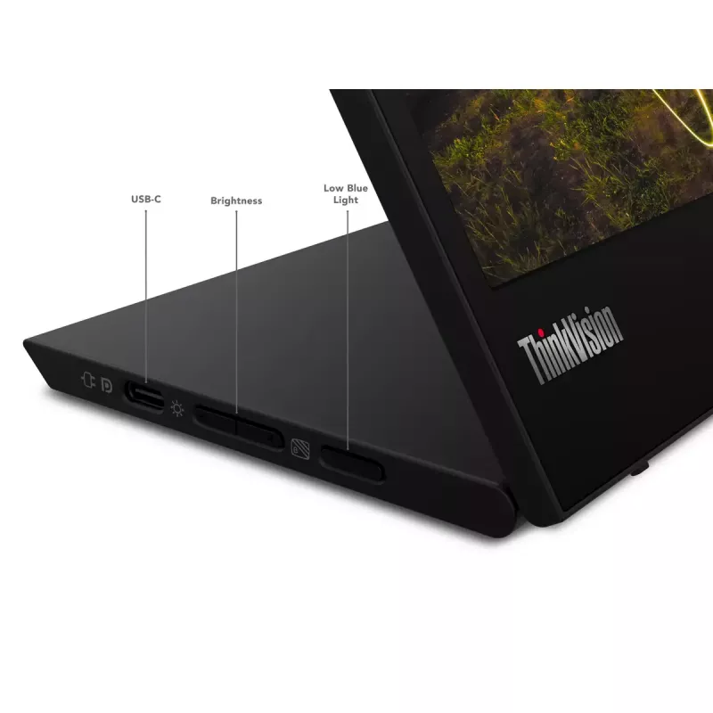 Monitor komputerowy Lenovo ThinkVision M15 39,6 cm (15,6 cala) 1920 x 1080 pikseli Full HD LED Czarny