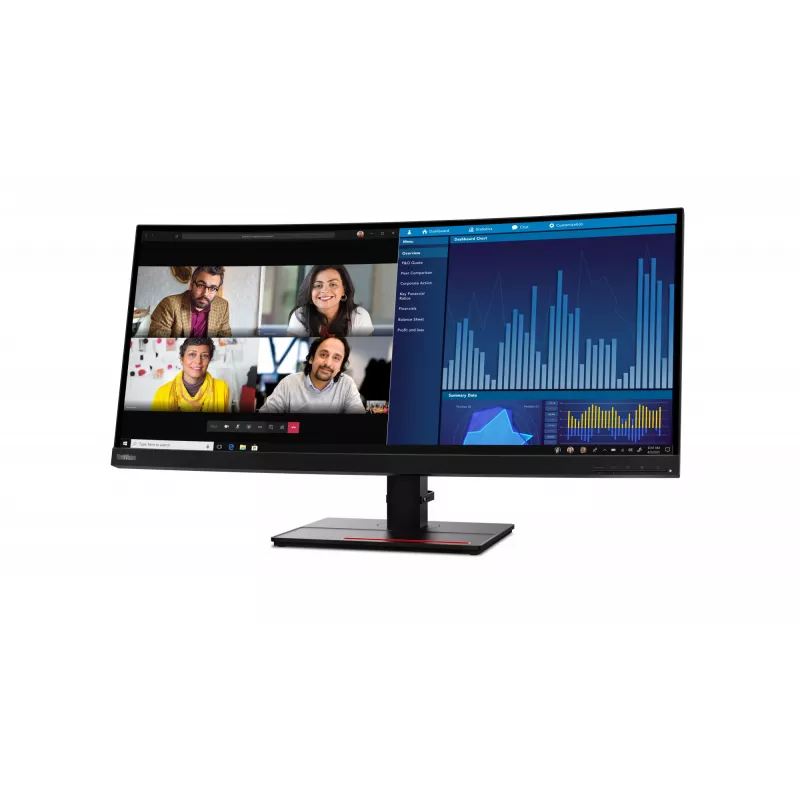 Monitor komputerowy Lenovo ThinkVision P34w-20 86,7 cm (34,1 cala) 3440 x 1440 pikseli Wide Quad HD LED Czarny