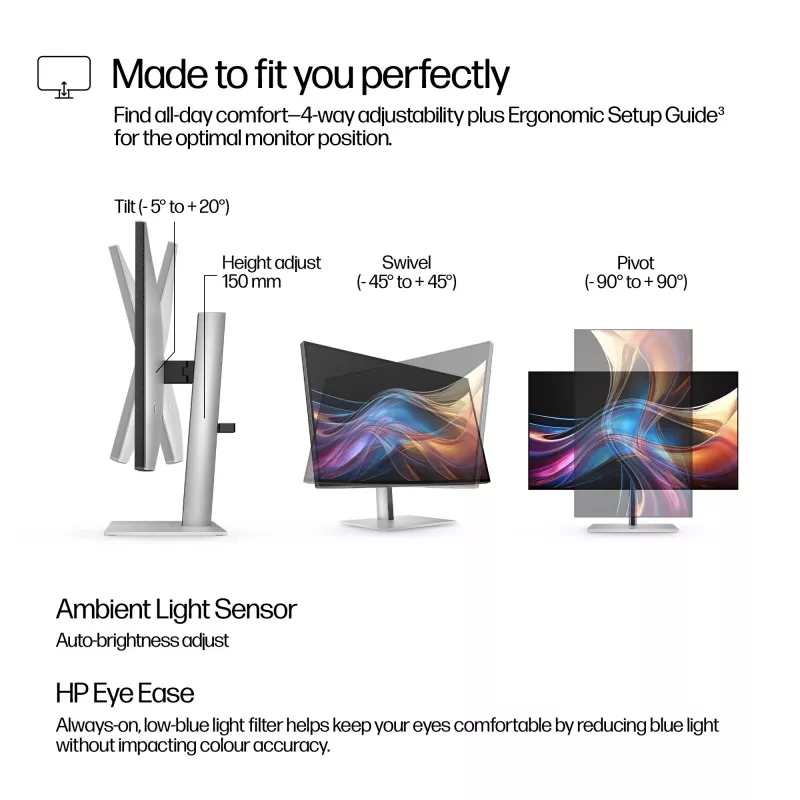 Monitor HP Series 7 Pro 27 cali QHD - 727pq, 68,6 cm (27 cali), 2560 x 1440 pikseli, Quad HD, LCD, 5 ms, Czarny