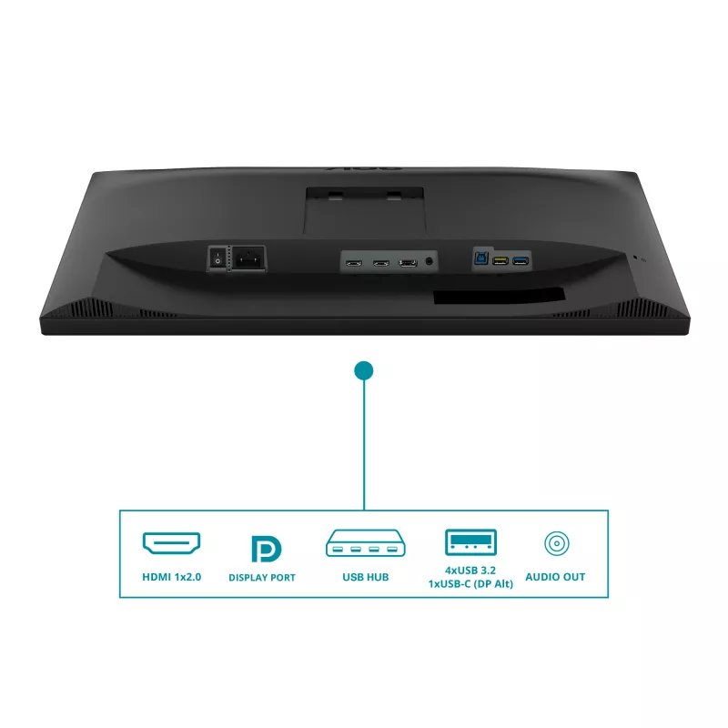 Monitor komputerowy AOC V5 CU34V5C/BK 86,4 cm (34 cale) 3440 x 1440 pikseli Wide Quad HD LED Czarny