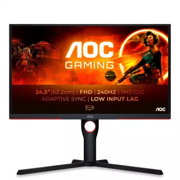 Monitor komputerowy AOC G3 25G3ZM/BK 62,2 cm (24,5 cala) 1920 x 1080 pikseli Full HD Czarny, Czerwony
