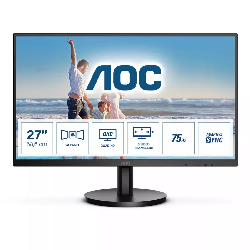 Monitor komputerowy AOC B3 Q27B3MA/BK 68.6 cm (27 cali) 2560 x 1440 pikseli Quad HD LED Czarny