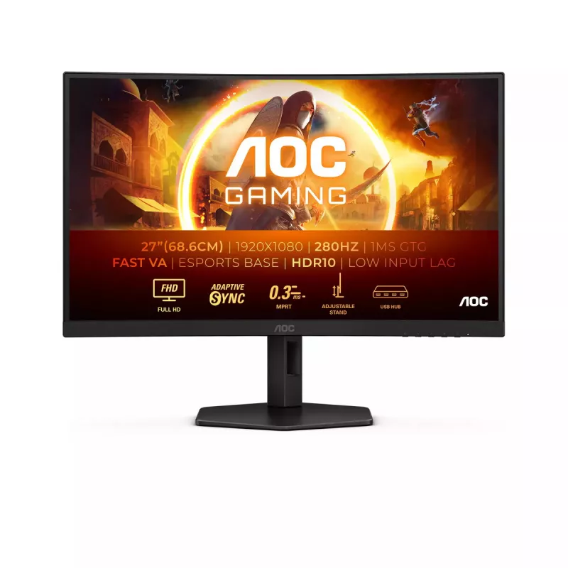 Monitor komputerowy AOC G4 C27G4ZXU 68,6 cm (27 cali) 1920 x 1080 pikseli Full HD LED Czarny