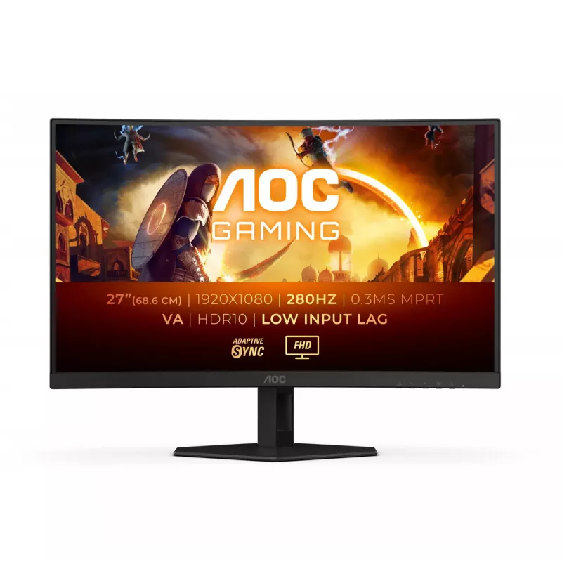 Monitor komputerowy AOC G4 C27G4ZXE 68,6 cm (27 cali) 1920 x 1080 pikseli Full HD LED Czarny, Szary