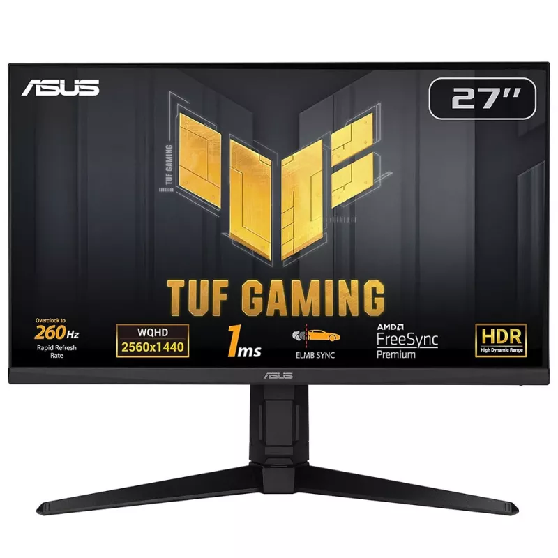 Monitor komputerowy ASUS TUF Gaming VG27AQML1A 68.6 cm (27 cali) 2560 x 1440 pikseli Wide Quad HD LCD Czarny