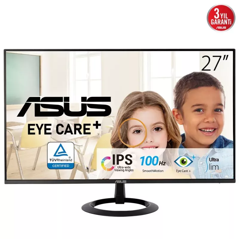 Monitor komputerowy ASUS VZ27EHF 68,6 cm (27 cali) 1920 x 1080 pikseli Full HD LCD Czarny