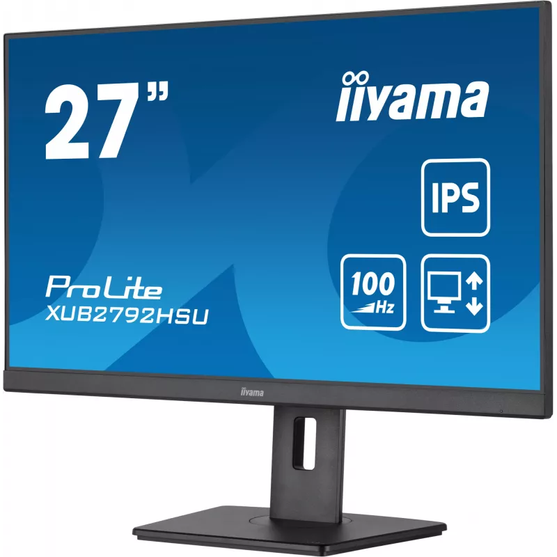 Monitor komputerowy iiyama XUB2792HSU-B6 68,6 cm (27 cali) 1920 x 1080 pikseli Full HD LED Czarny