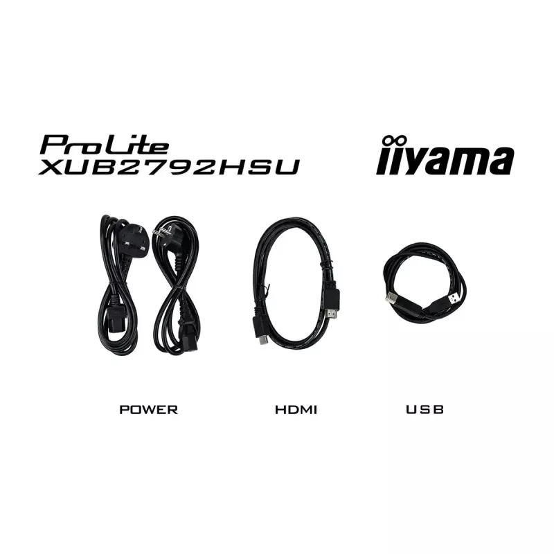 Monitor komputerowy iiyama ProLite XUB2792HSU-W6 68,6 cm (27 cali) 1920 x 1080 Full HD LED Biały