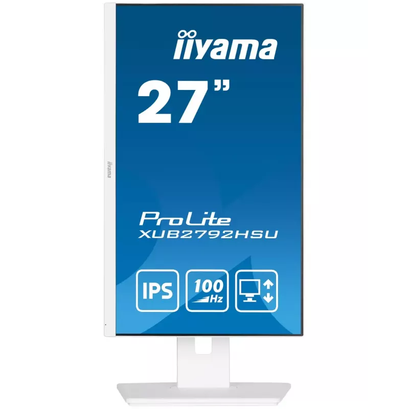 Monitor komputerowy iiyama ProLite XUB2792HSU-W6 68,6 cm (27 cali) 1920 x 1080 Full HD LED Biały