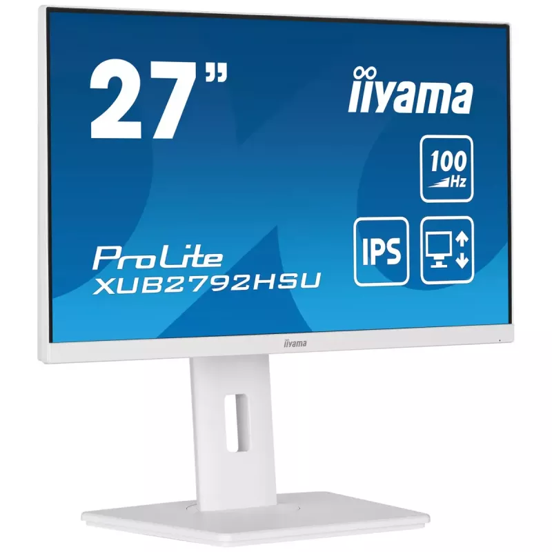 Monitor komputerowy iiyama ProLite XUB2792HSU-W6 68,6 cm (27 cali) 1920 x 1080 Full HD LED Biały
