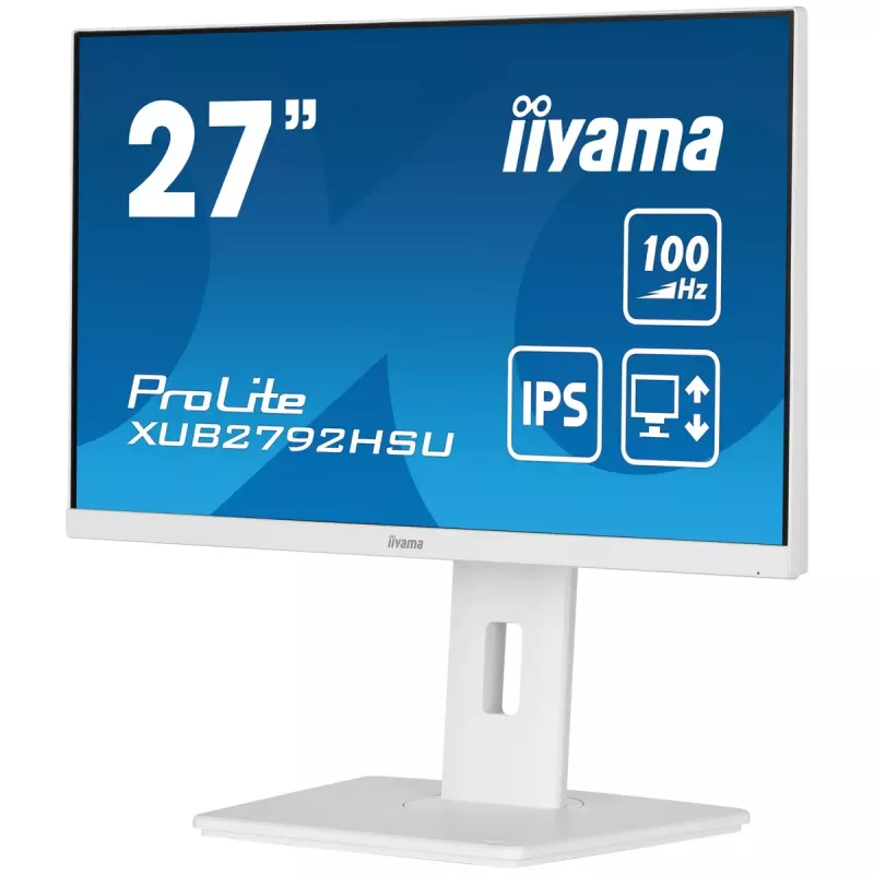 Monitor komputerowy iiyama ProLite XUB2792HSU-W6 68,6 cm (27 cali) 1920 x 1080 Full HD LED Biały