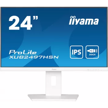 Monitor komputerowy iiyama ProLite XUB2497HSN-W2 60,5 cm (23,8 cala) 1920 x 1080 pikseli Full HD LED Biały