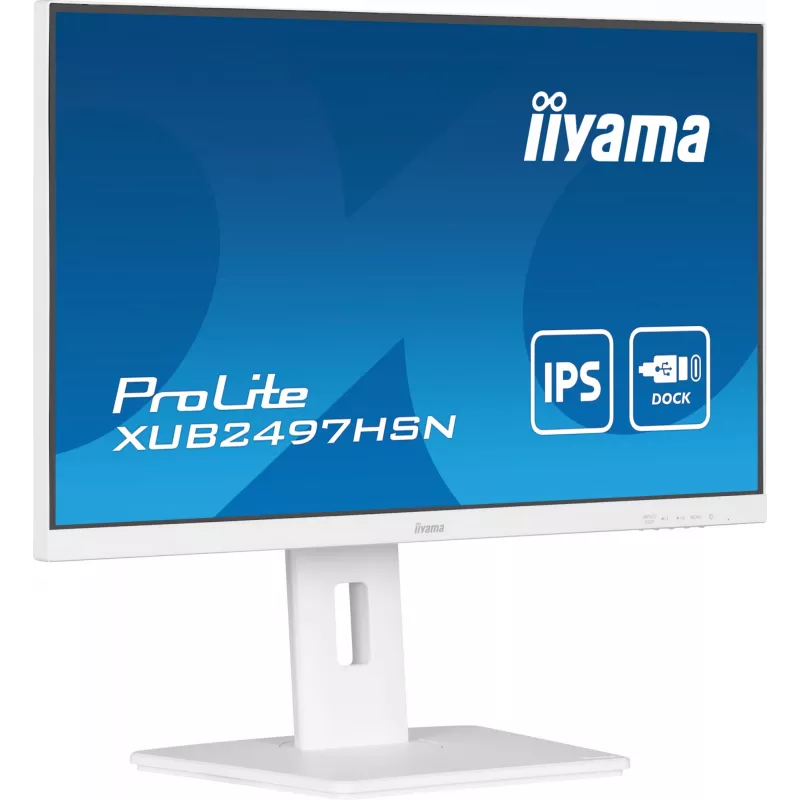 Monitor komputerowy iiyama ProLite XUB2497HSN-W2 60,5 cm (23,8 cala) 1920 x 1080 pikseli Full HD LED Biały