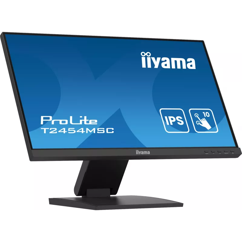 Monitor komputerowy iiyama ProLite T2454MSC-B2AG 60,5 cm (23,8 cala) 1920 x 1080 pikseli Full HD LED Dotykowy Wielu użytkowników Czarny