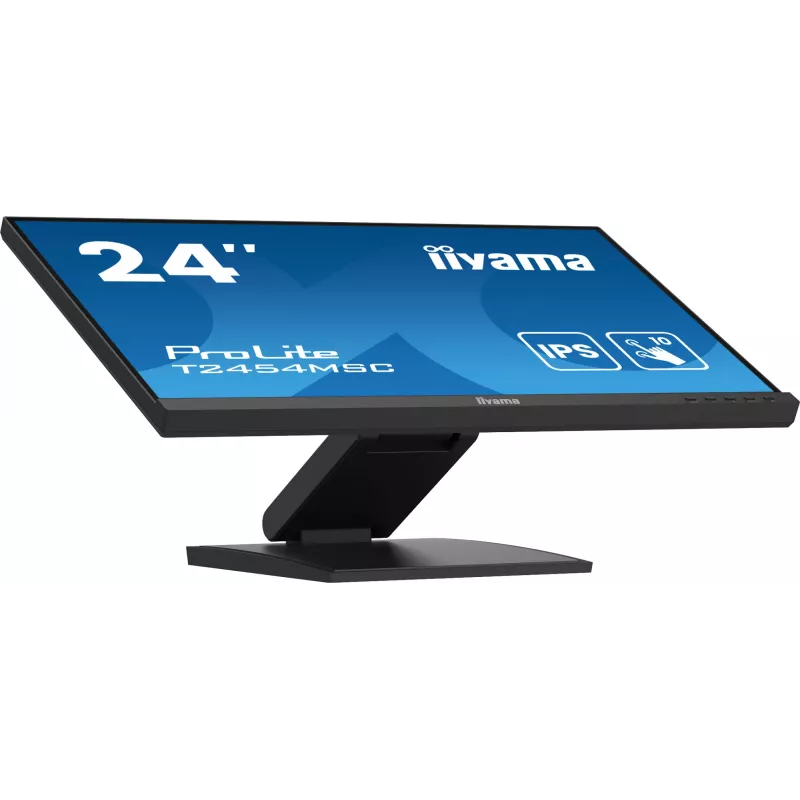 Monitor komputerowy iiyama ProLite T2454MSC-B2AG 60,5 cm (23,8 cala) 1920 x 1080 pikseli Full HD LED Dotykowy Wielu użytkowników Czarny