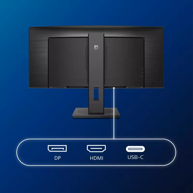 Philips B Line 346B1C/00 monitor komputerowy 86,4 cm (34 cale) 3440 x 1440 pikseli Quad HD LCD Czarny