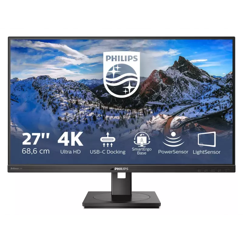 Monitor komputerowy Philips 279P1/00 68.6 cm (27 cali) 3840 x 2160 pikseli 4K Ultra HD LED Czarny