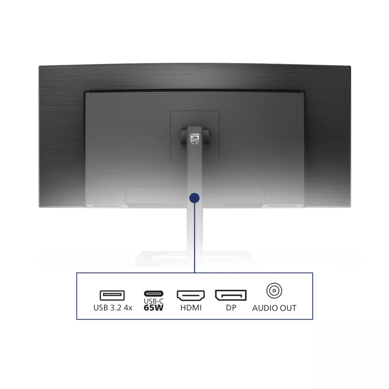 Philips E Line 346E2CUAE/00 monitor komputerowy 86,4 cm (34 cale) 3440 x 1440 pikseli Wide Quad HD+ LCD Czarny