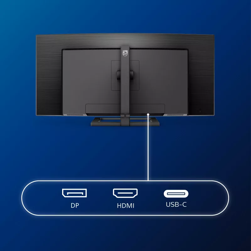 Philips E Line 346E2CUAE/00 monitor komputerowy 86,4 cm (34 cale) 3440 x 1440 pikseli Wide Quad HD+ LCD Czarny