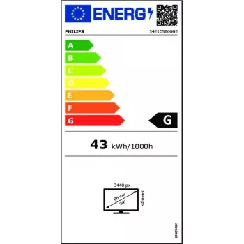 Philips 5000 series 34E1C5600HE/00 monitor komputerowy 86,4 cm (34 cale) 3440 x 1440 pikseli 4K Ultra HD LED Czarny