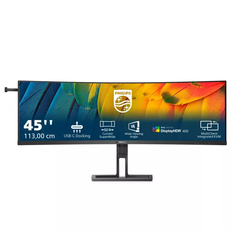 Philips 6000 series 45B1U6900C/00 monitor komputerowy 113 cm (44,5 cala) 5120 x 1440 pikseli UltraWide Dual Quad HD LED Czarny