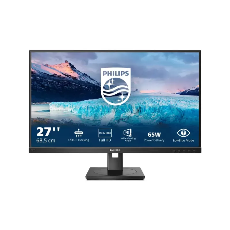 Monitor komputerowy Philips S Line 273S1/00 68,6 cm (27 cali) 1920 x 1080 pikseli Full HD LCD Czarny