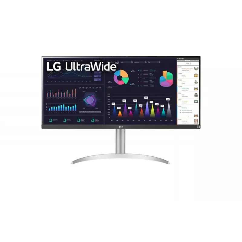 LG 34WQ650-W monitor komputerowy 86,4 cm (34 cale) 2560 x 1080 pikseli WFHD LCD Srebrny, Biały