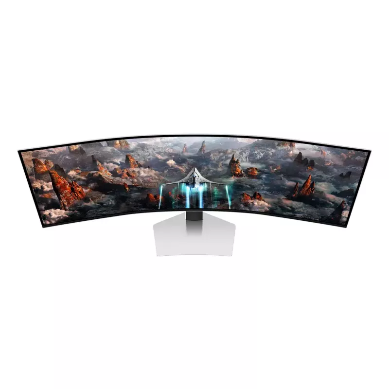 Monitor komputerowy Samsung G93SC 124,5 cm (49 cali) 5120 x 1440 Dual QHD OLED Srebrny