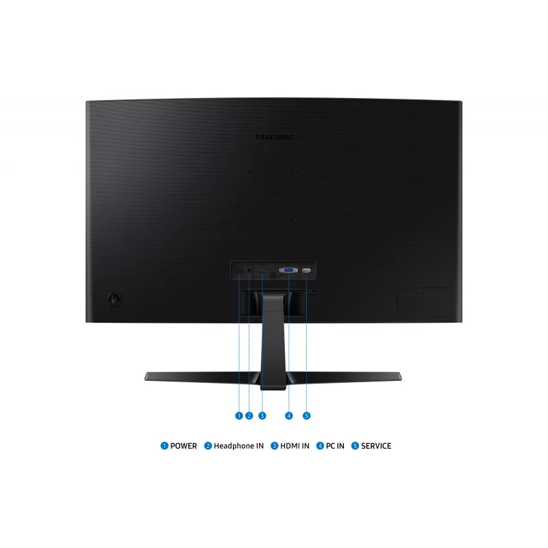 Monitor Samsung 27 cali S36GD Full HD (1920×1080), VA LCD, 100 Hz, 4 ms, 1800R zakrzywiony, HDMI i VGA, VESA 75x75, czarny