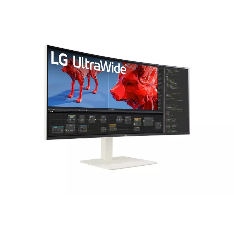 Monitor komputerowy LG 38BR85QC-W 96,5 cm (38 cali) 3840 x 1600 pikseli UltraWide Quad HD+ LCD Biały