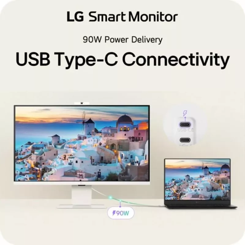 Monitor komputerowy LG 32U850SA-W 80 cm (31,5 cala) 3840 x 2160 pikseli 4K Ultra HD LED Biały
