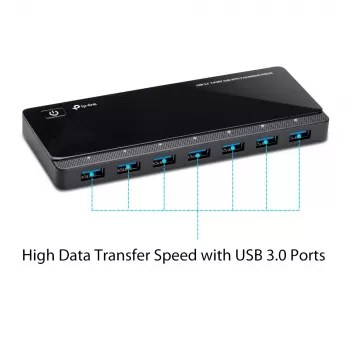 TP-Link UH720 USB 3.2 Gen 1 (3.1 Gen 1) Micro-B 5000 Mbit/s Czarny