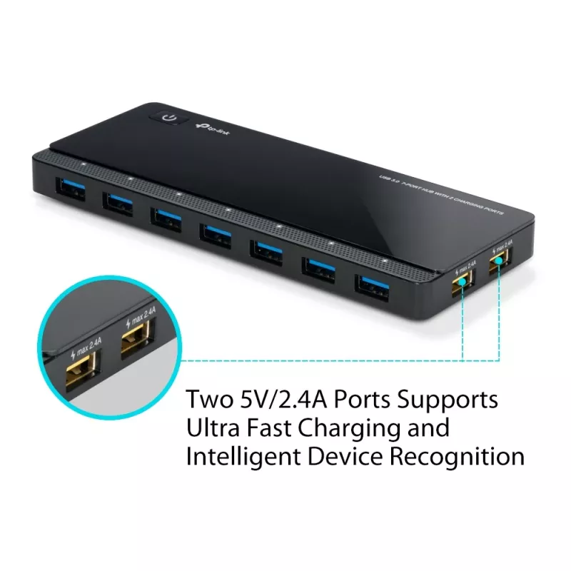 TP-Link UH720 USB 3.2 Gen 1 (3.1 Gen 1) Micro-B 5000 Mbit/s Czarny