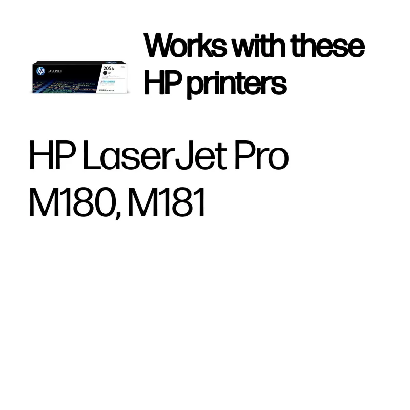 Oryginalny czarny toner HP 205A do drukarki laserowej LaserJet, wydajność 1100 stron, czarny, 1 szt.