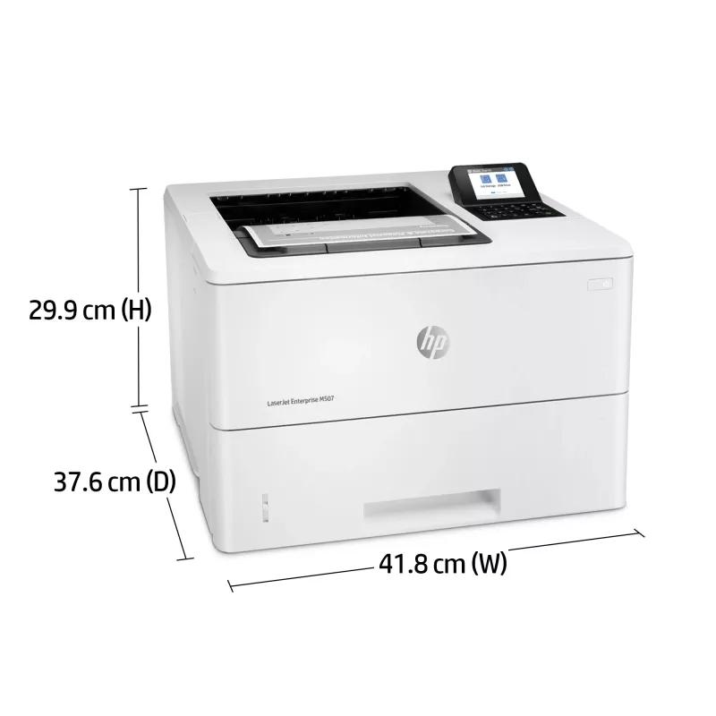 HP LaserJet Enterprise M507dn, Laser, 1200 x 1200 DPI, A4, 43 ppm, drukowanie dwustronne, gotowość sieciowa