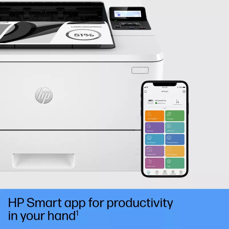 Drukarka HP LaserJet Pro 4002dn, laserowa, 1200 x 1200 DPI, A4, 40 str./min, drukowanie dwustronne, biała