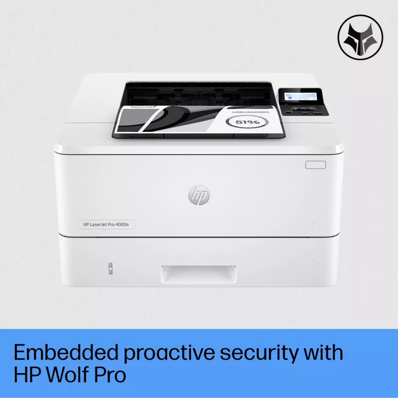 Drukarka HP LaserJet Pro 4002dn, laserowa, 1200 x 1200 DPI, A4, 40 str./min, drukowanie dwustronne, biała